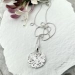 lunar full moon pendant - Argentium silver - large - Image 2