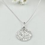 lunar full moon pendant - Argentium silver - large