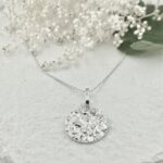 lunar full moon pendant - Argentium silver - large - Image 3