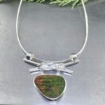 ammonite pendant - Argentium silver twigs - Image 4