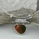 ammonite pendant - Argentium silver twigs - Image 3