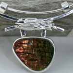 ammonite pendant - Argentium silver twigs - Image 2