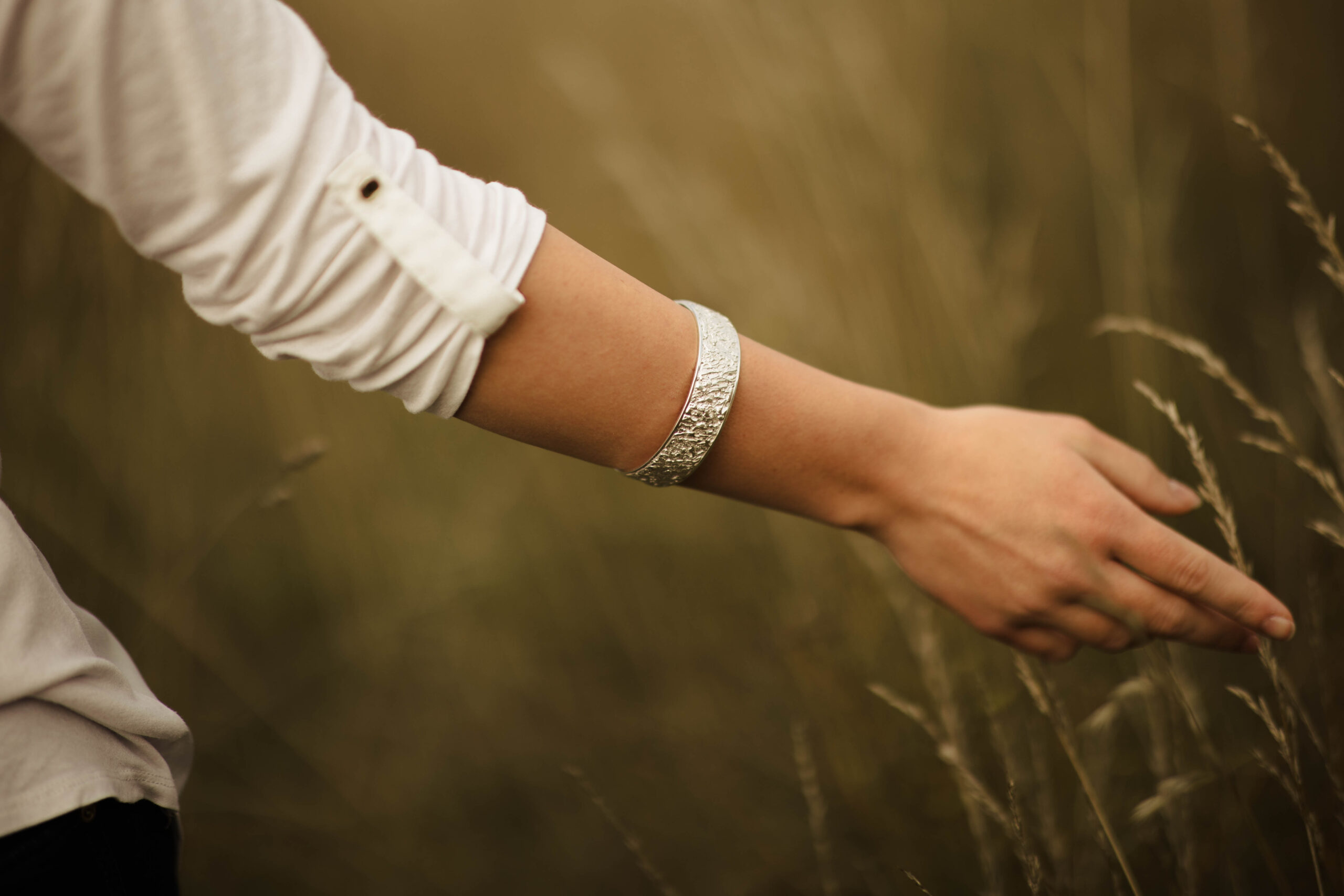 Argentium Silver Lunar Bangle – Medium - Image 3