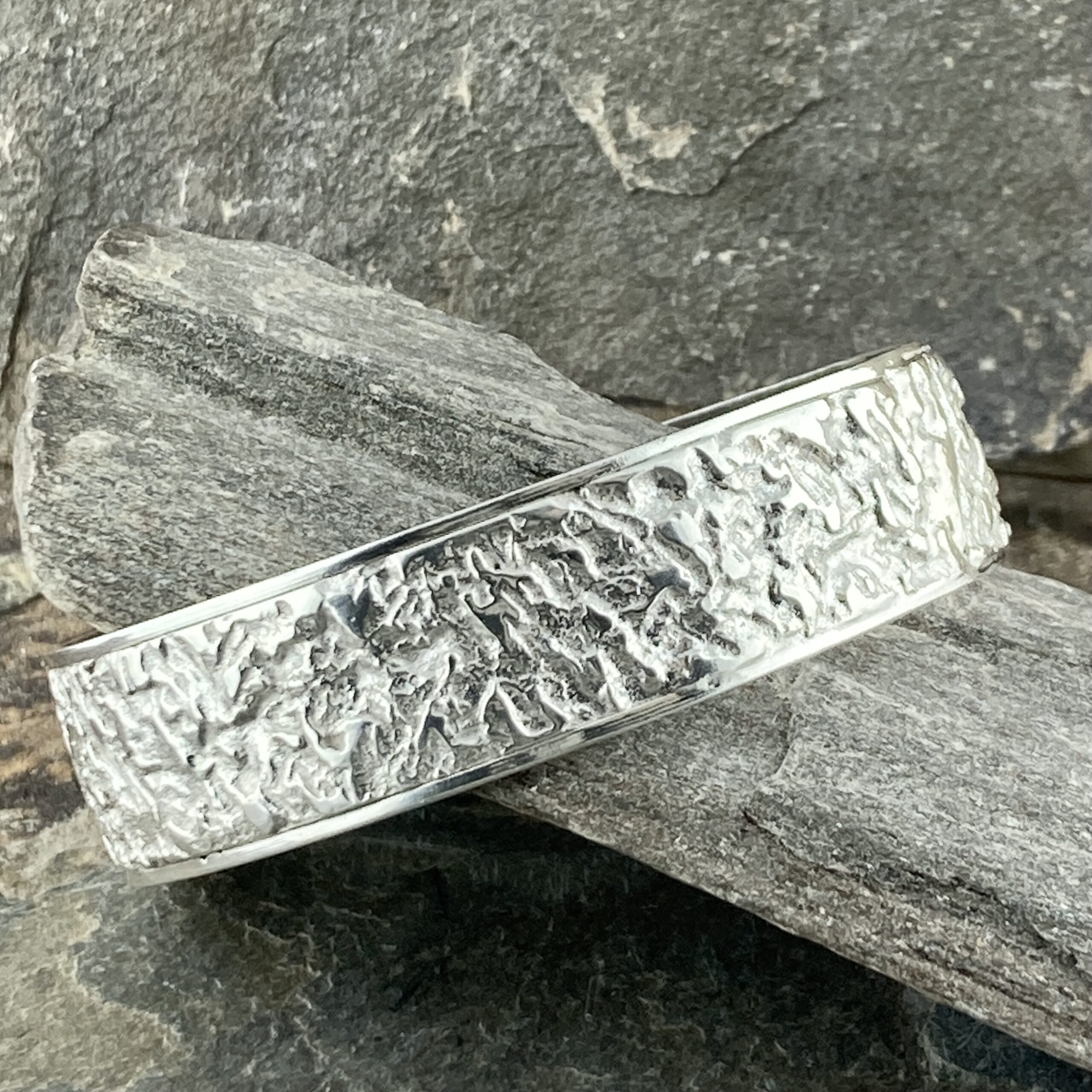 Argentium Silver Lunar Bangle – Medium - Image 2