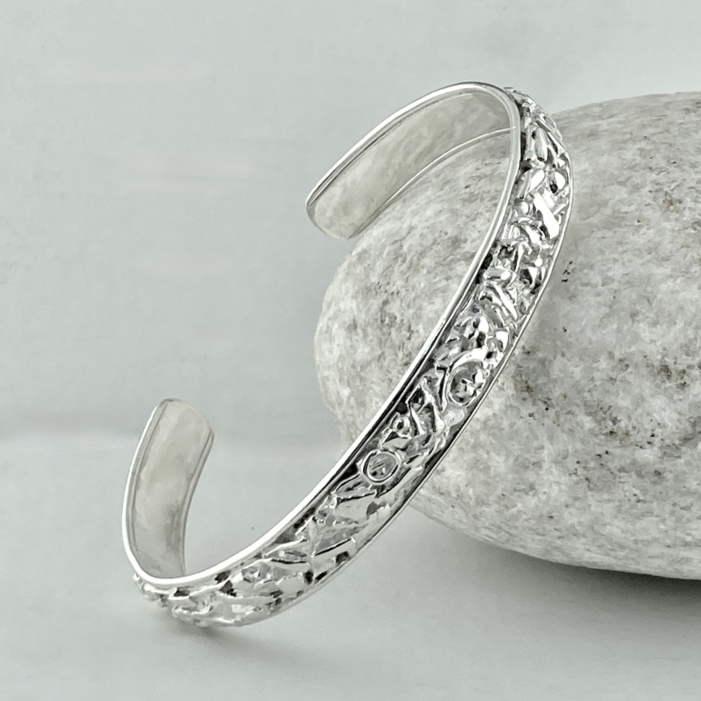 Argentium Silver Lunar Cuff – Medium – Polished - Image 3