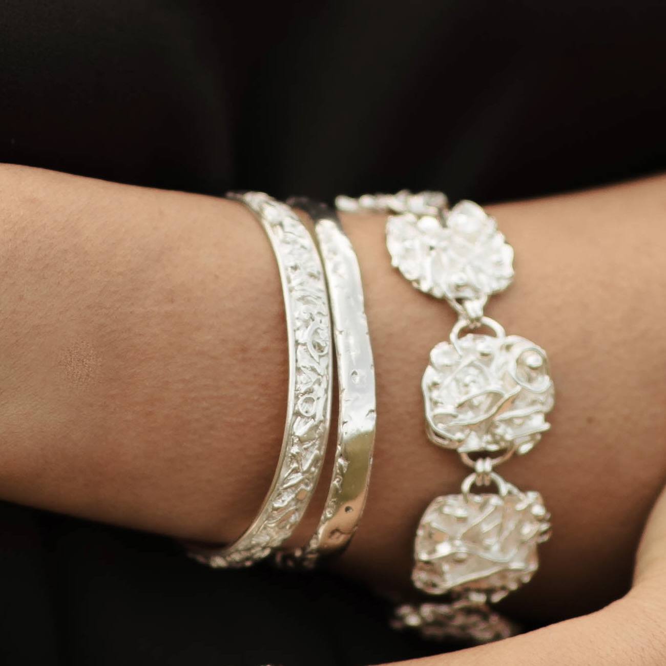 Argentium Silver Lunar Cuff – Medium – Polished - Image 4