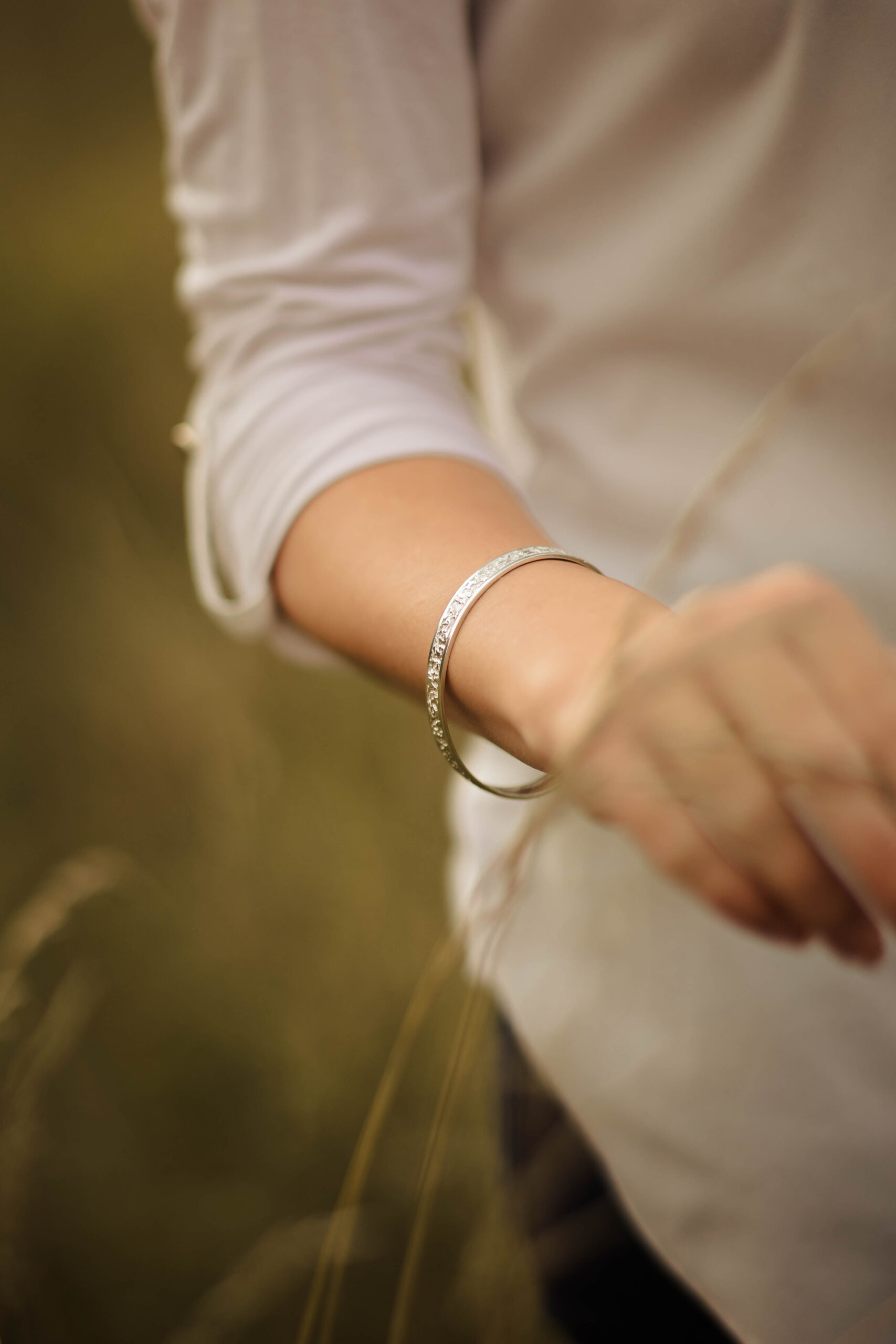 Argentium Silver Lunar Cuff – Extra Large – Polished - Image 5