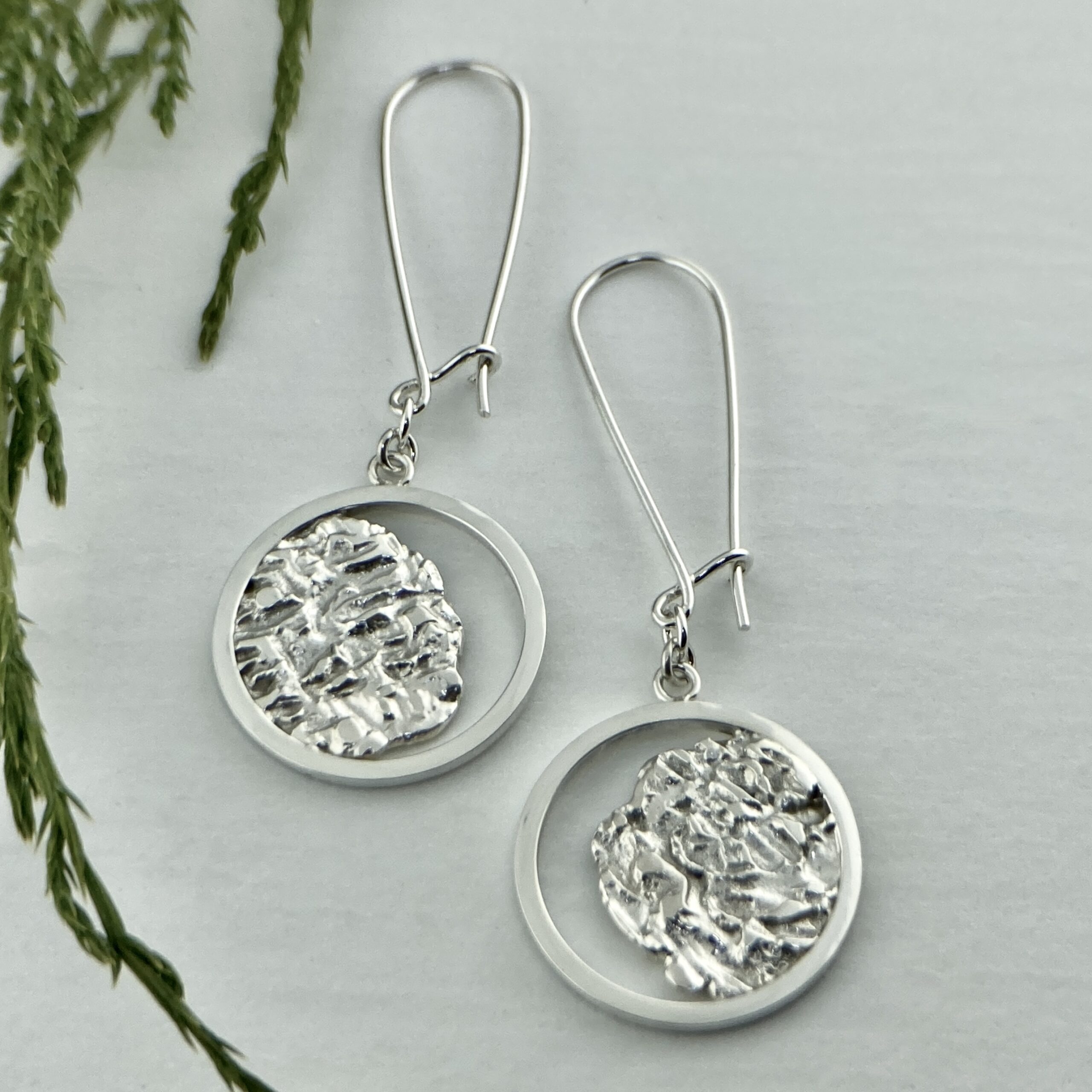 Sun and Moon Earrings – Argentium Silver - Image 2