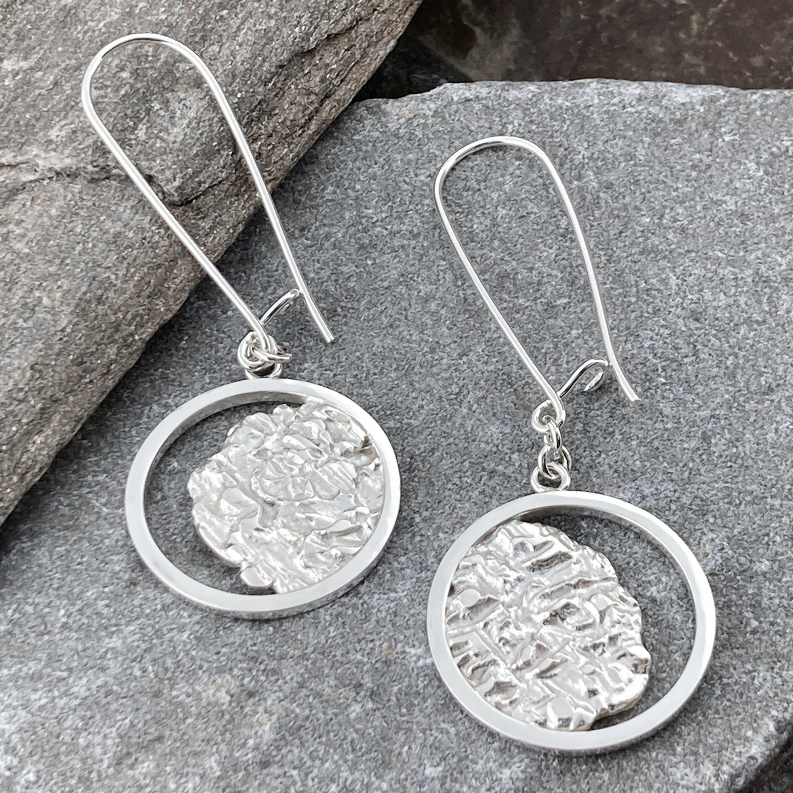 Sun and Moon Earrings – Argentium Silver