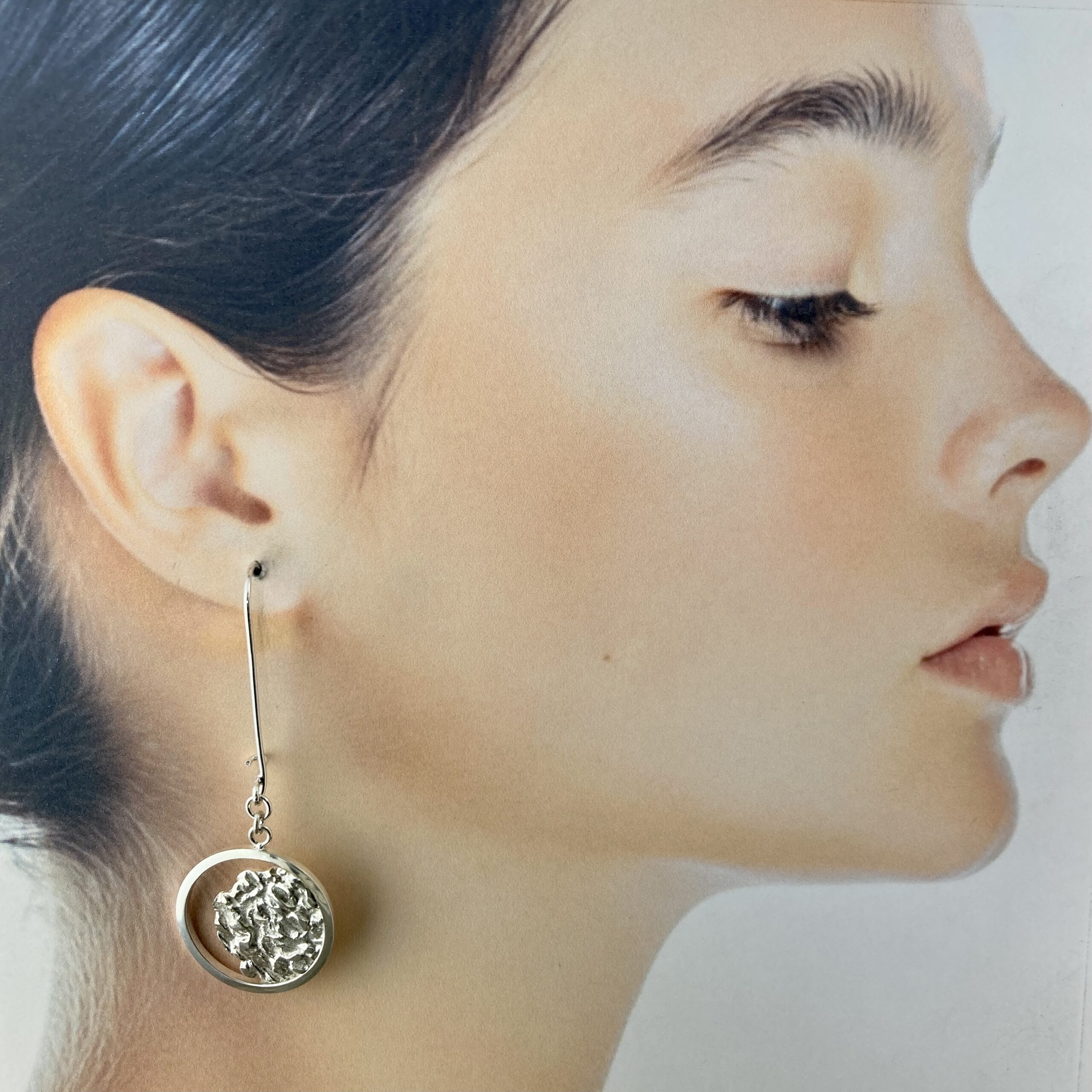 Sun and Moon Earrings – Argentium Silver - Image 4