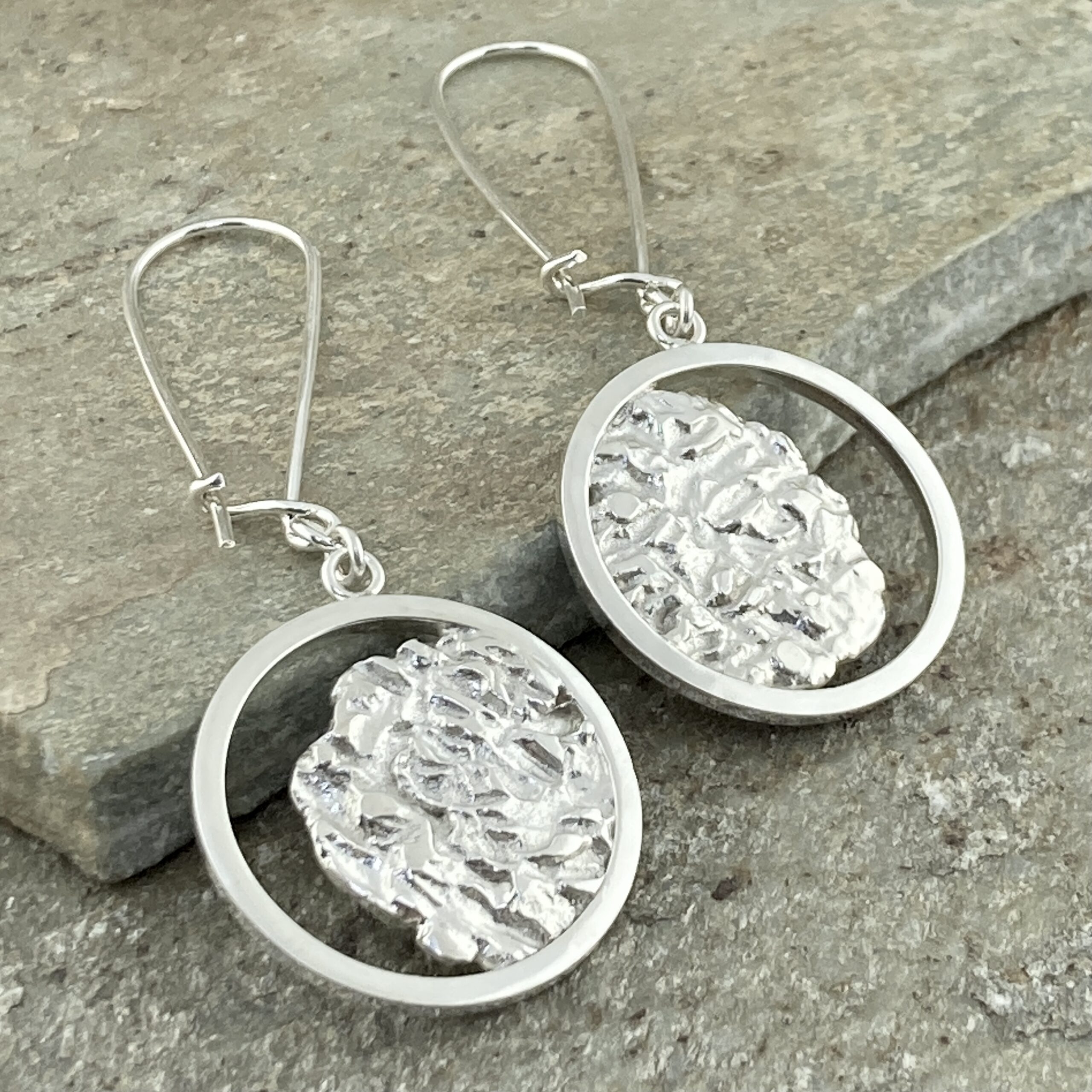 Sun and Moon Earrings – Argentium Silver - Image 3