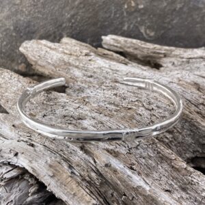 Argentium Silver Wire with Brackets Cuff - XLarge
