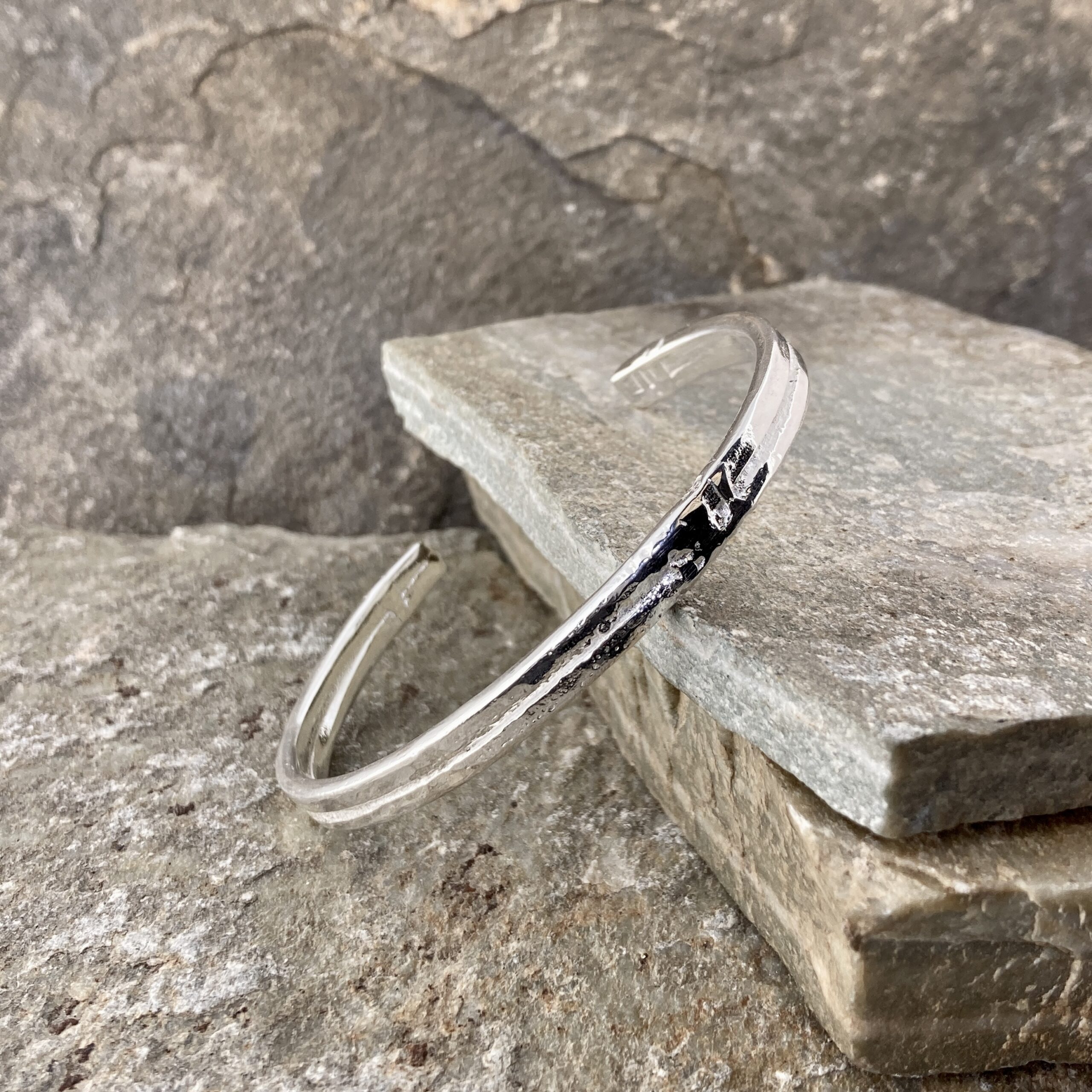 Argentium Silver Wire with Brackets Cuff – Small - Image 3