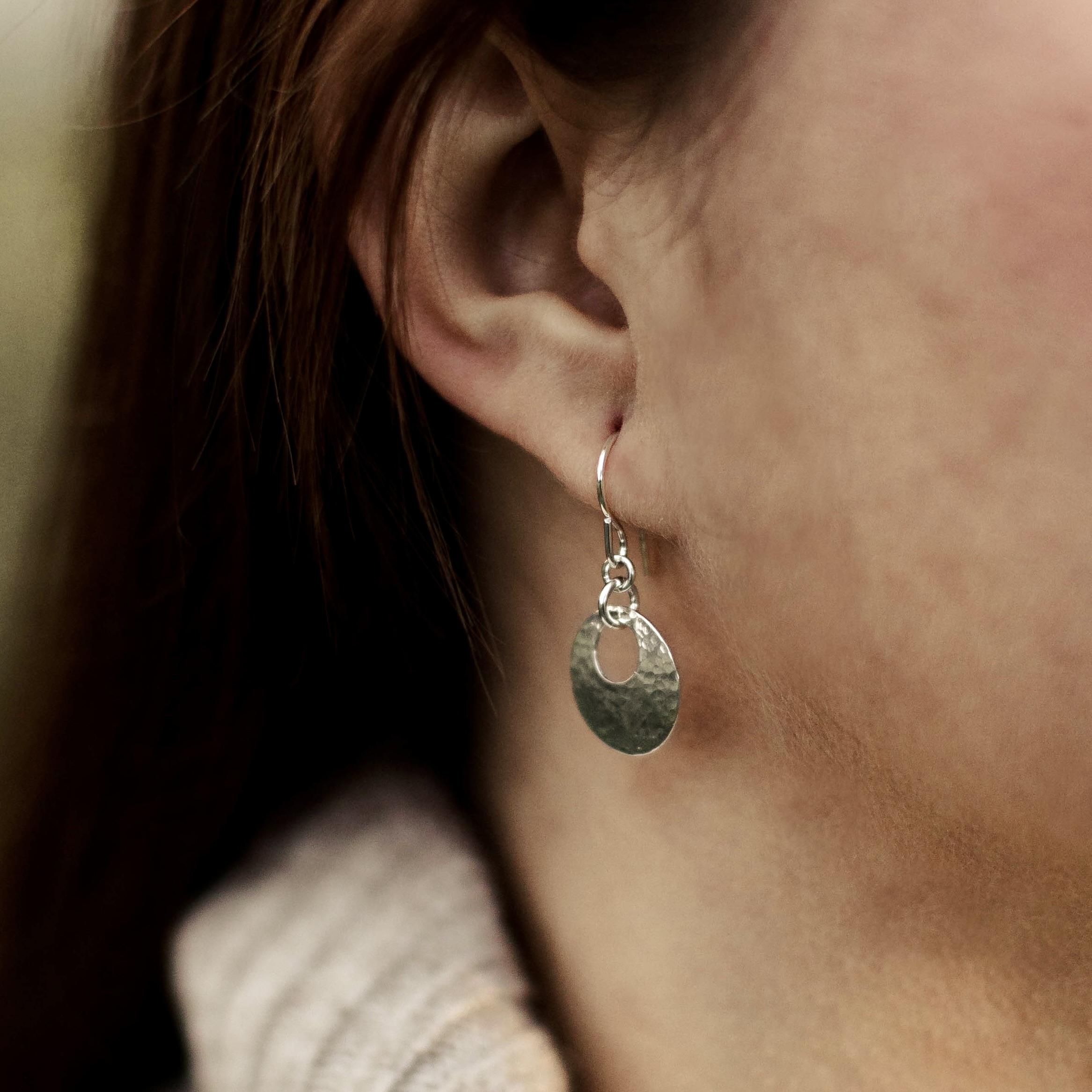 Silversmithing Class - Hammered Argentium silver earrings - Image 6
