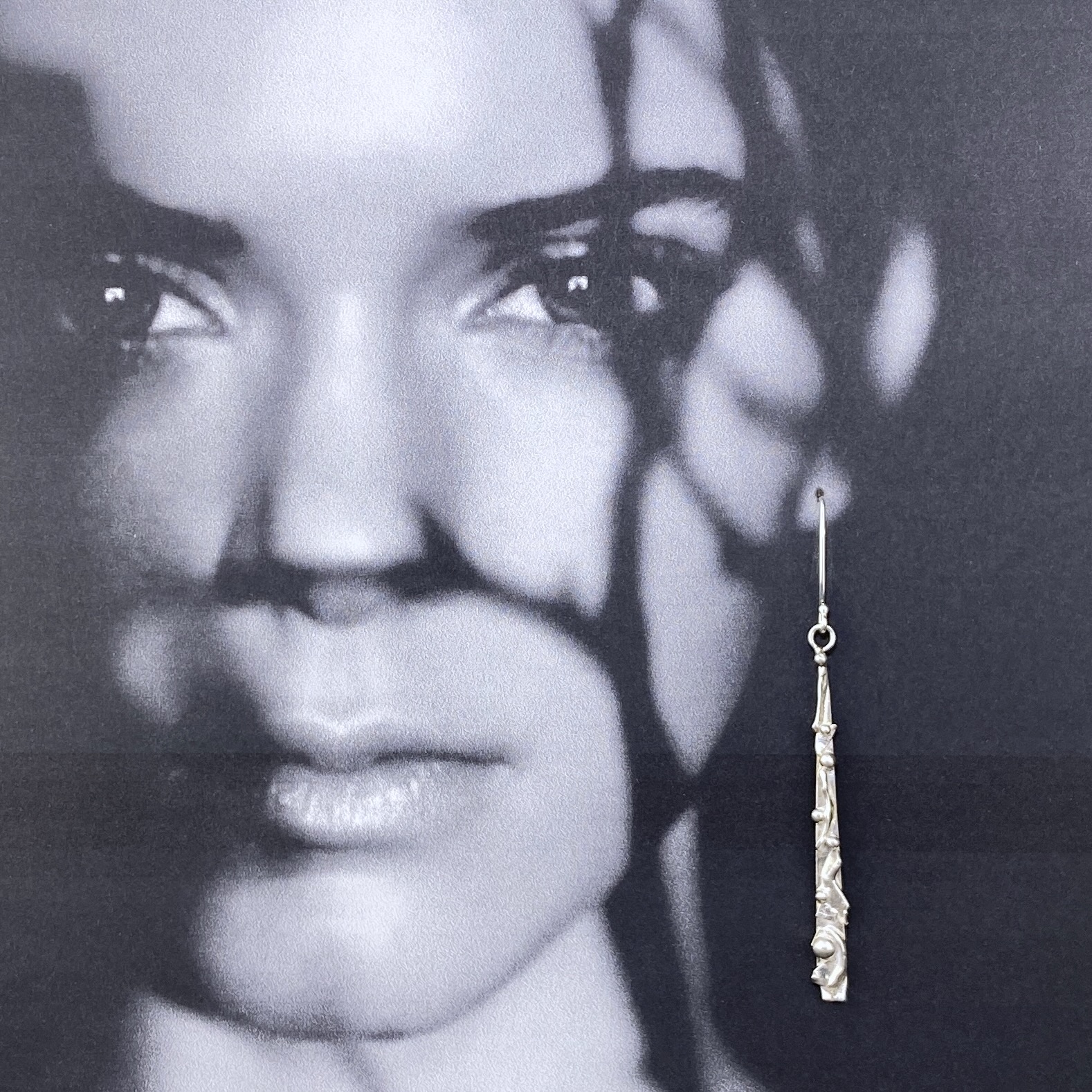 rapids earrings - long icicle - Argentium silver - Image 4