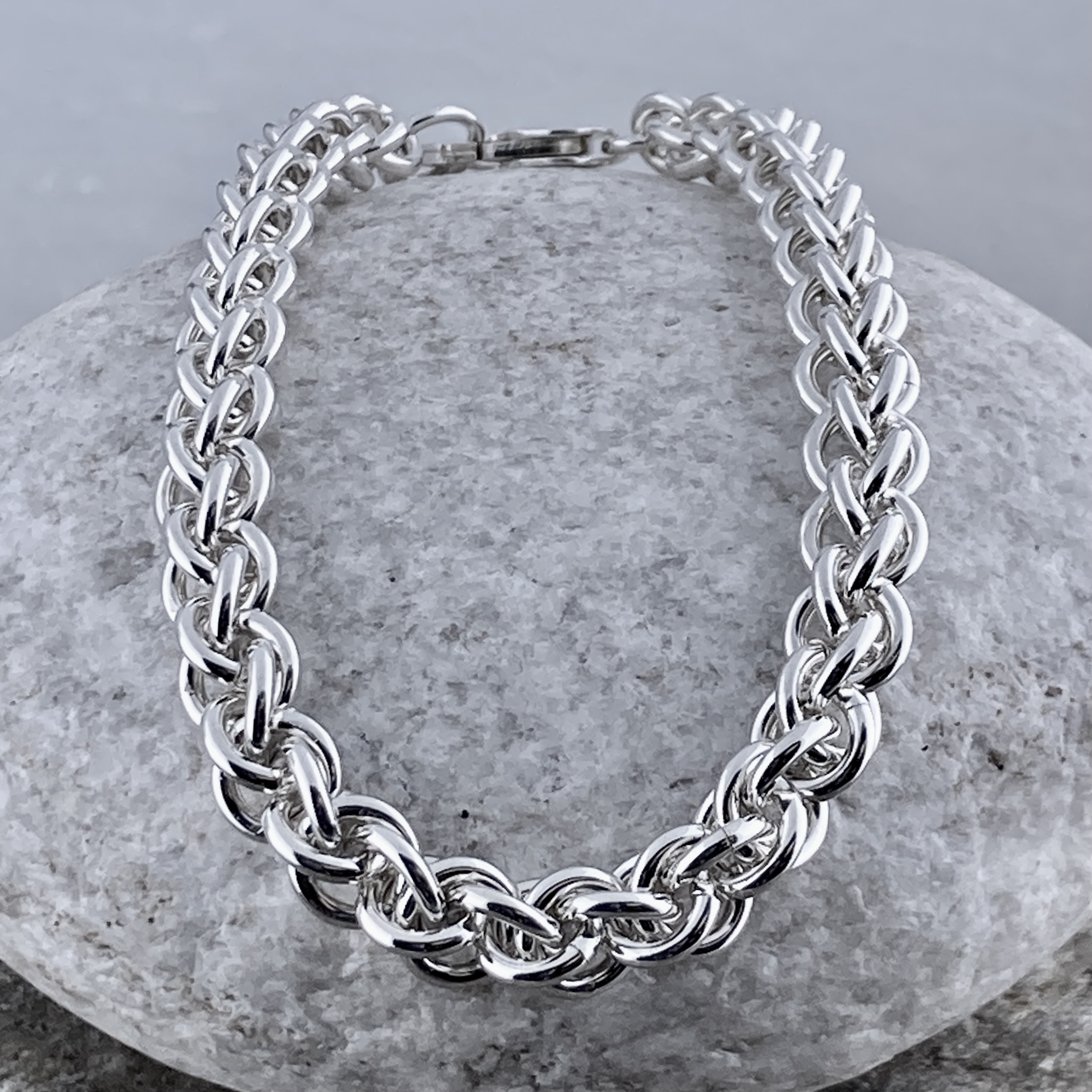 Argentium Silver Jens Pind Bracelet – Heavy (14-5) – Polished - Image 4