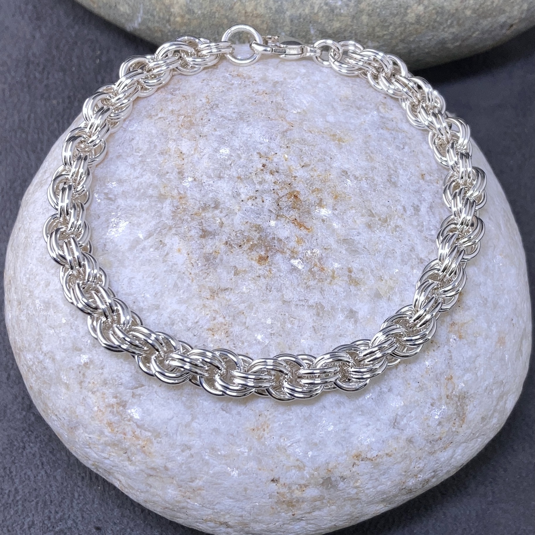 Argentium Silver Double Spiral Bracelet - Image 7