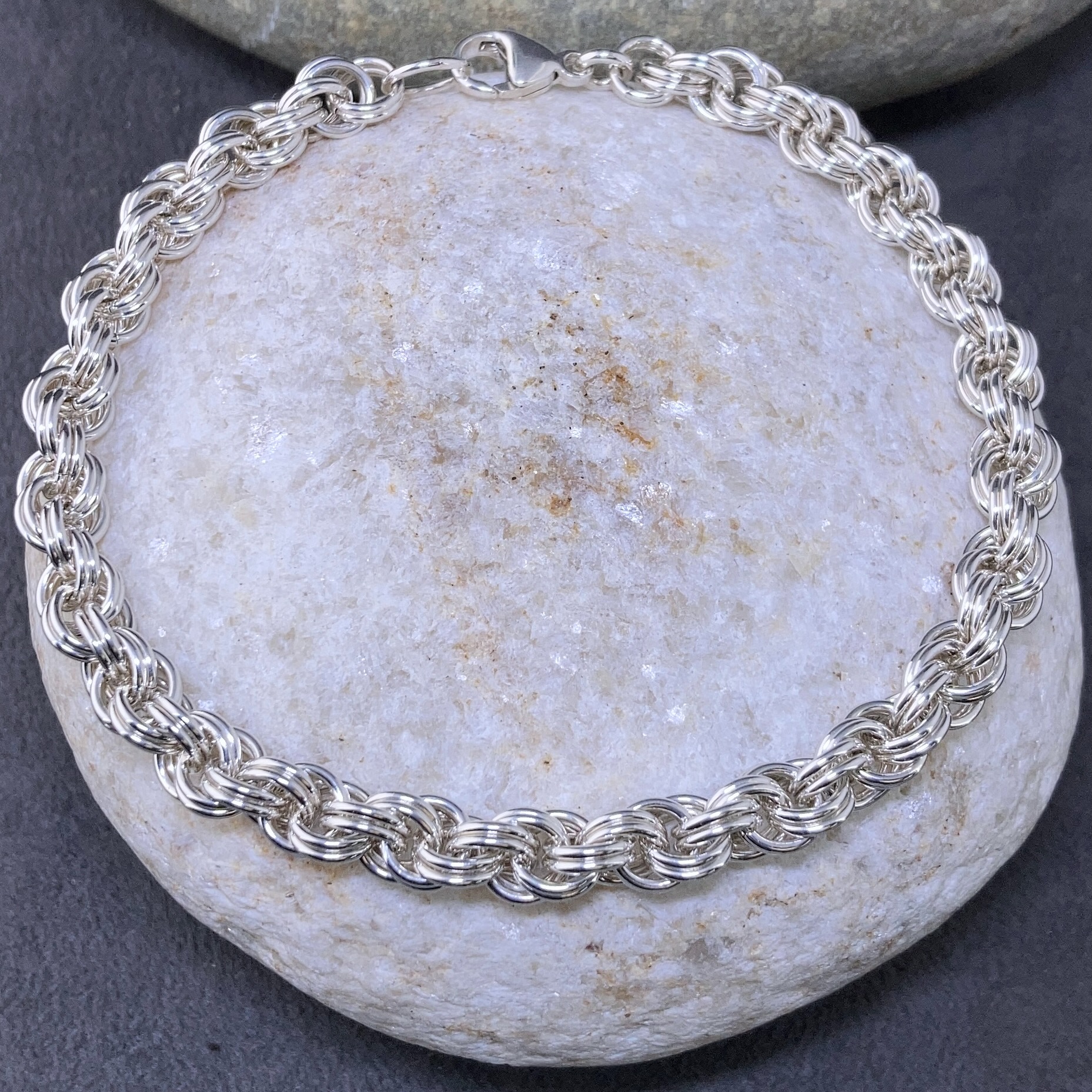 Argentium Silver Double Spiral Bracelet - Image 6