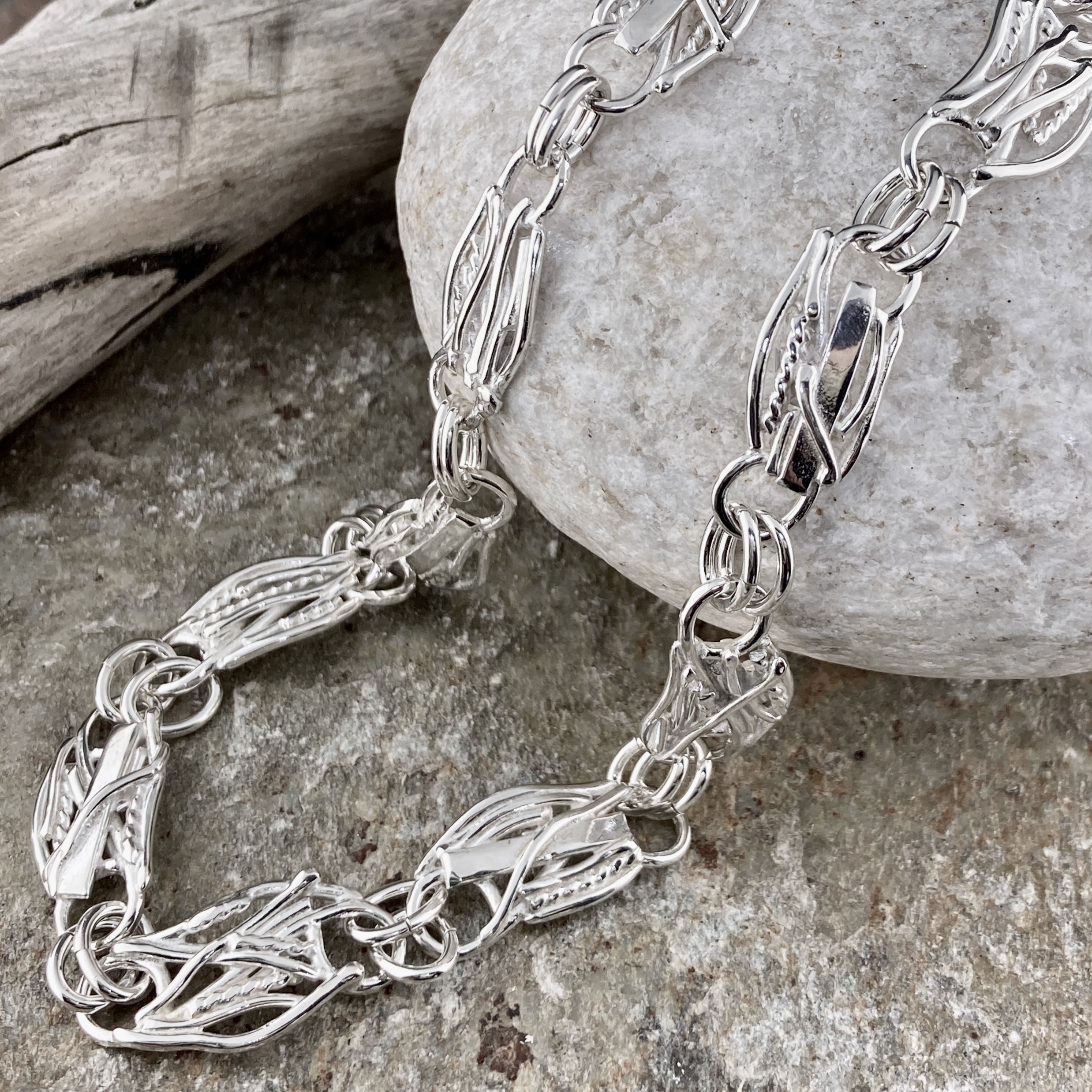 twig necklace - Argentium silver - Image 3