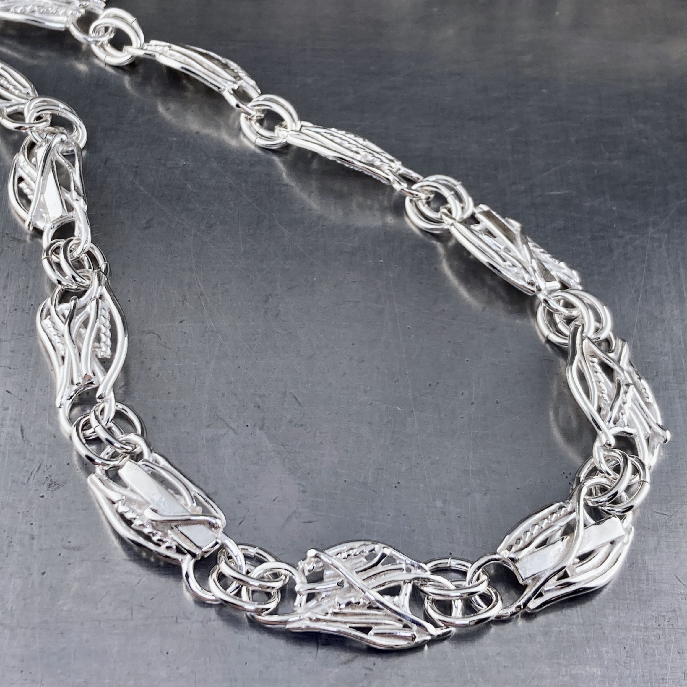 twig necklace - Argentium silver - Image 2