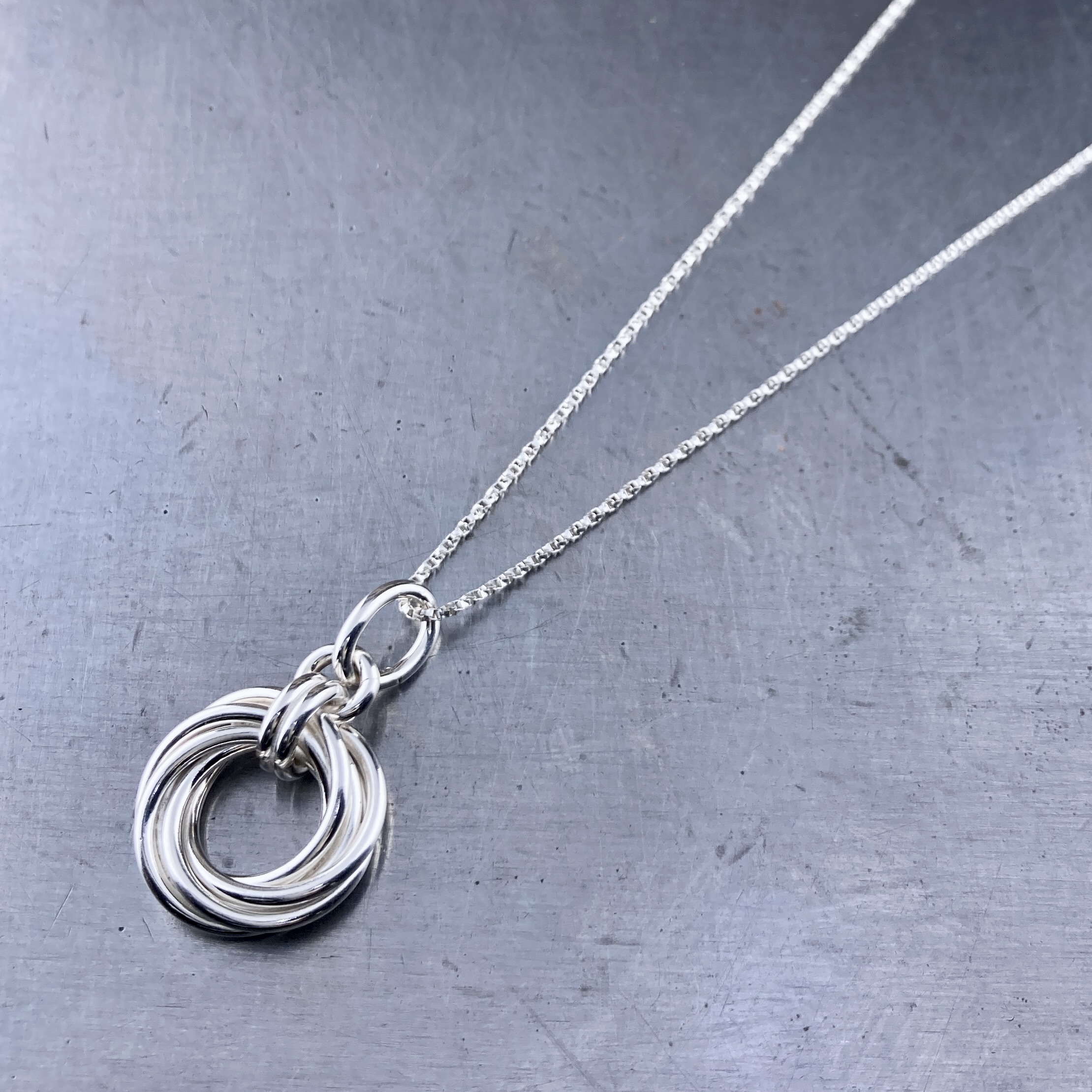 mobius sun pendant - Argentium silver