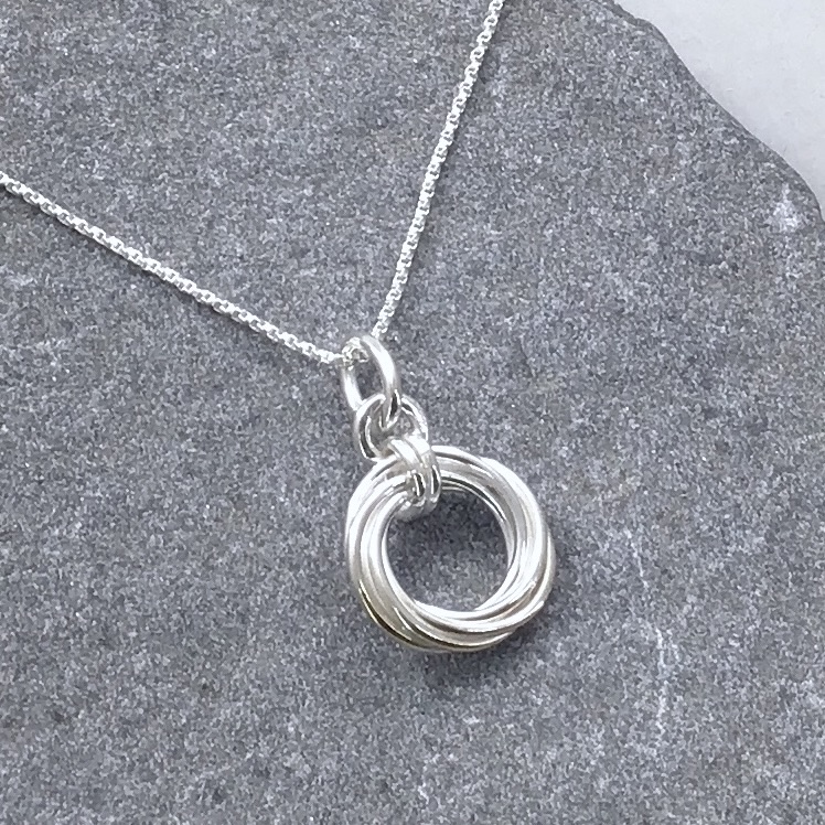 mobius sun pendant - Argentium silver - Image 2