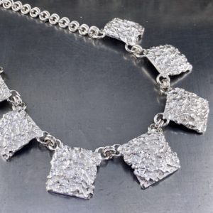 lunar panel necklace - Argentium silver