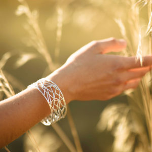 Argentium Silver Twigs Bangle – Small - Polished