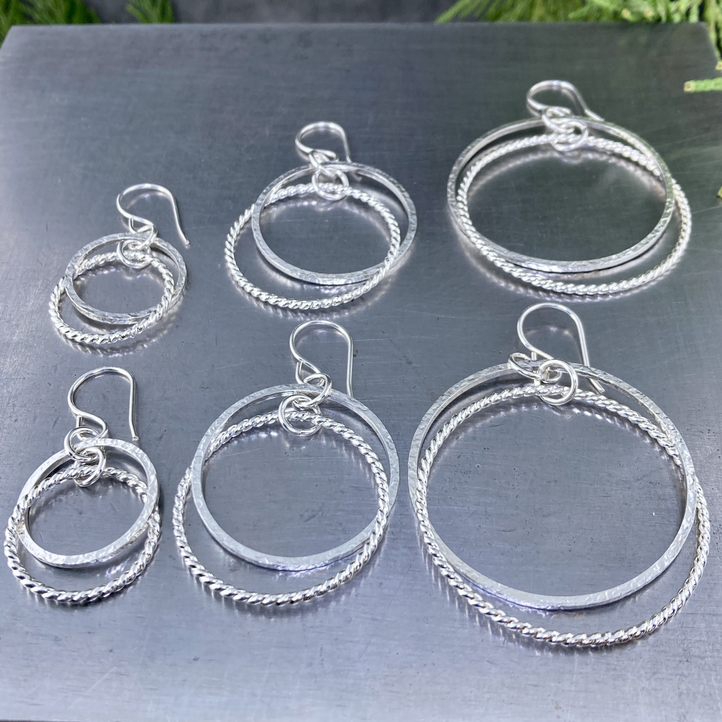 solar system earrings - Argentium silver - Image 9