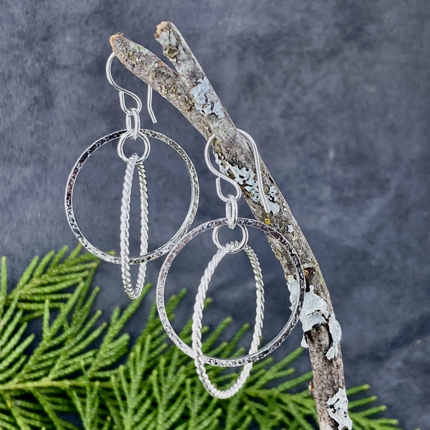 solar system earrings - Argentium silver - Image 5