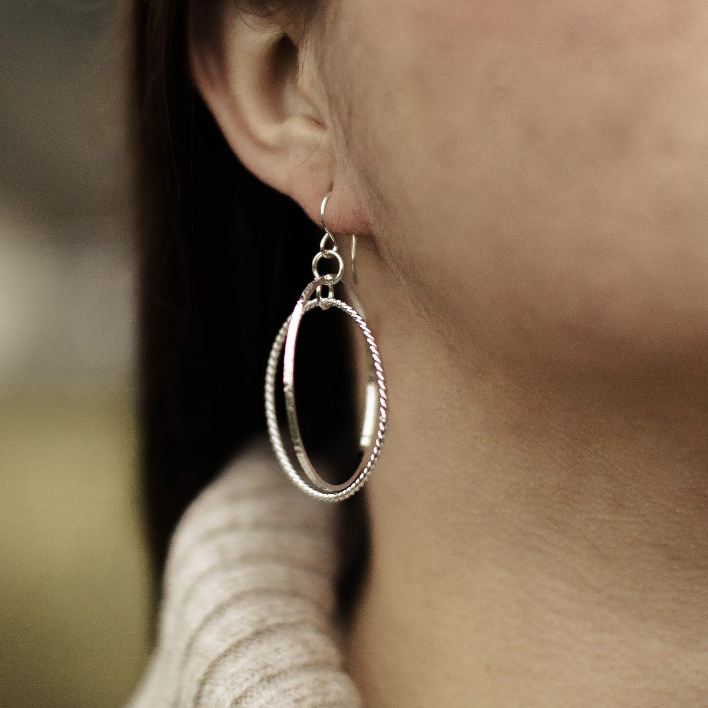 solar system earrings - Argentium silver - Image 8