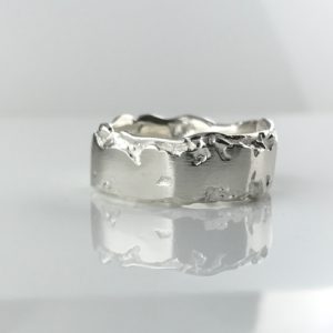 river ring - size 9.5 - Argentium silver