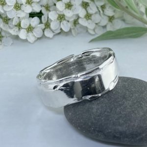 river ring - size 11.25 - Argentium silver