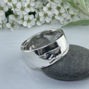 river ring - size 12.5 - Argentium silver