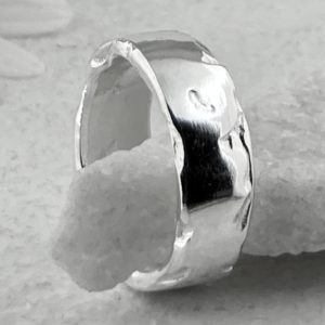 river ring - size 14.5 - Argentium silver