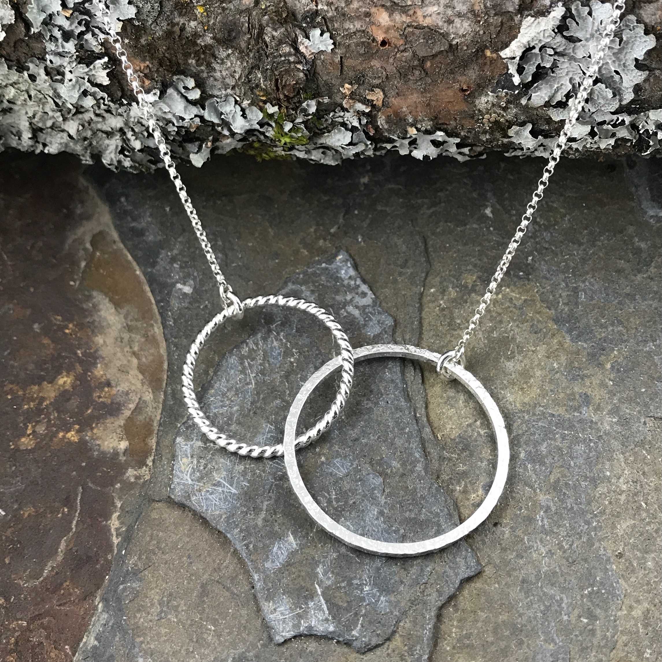solar system necklace - medium - Argentium silver
