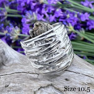 Bark Ring – Size 10.5 – Argentium Silver