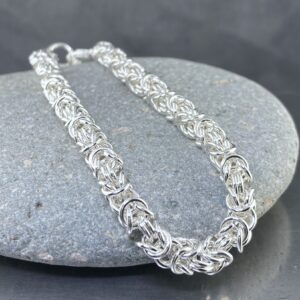 Argentium Silver Byzantine Bracelet – Medium (18-3.5)
