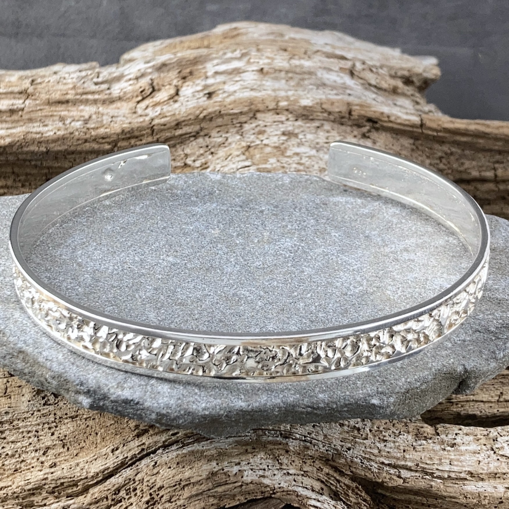 Argentium Silver Lunar Cuff – XXLarge Antique Finish