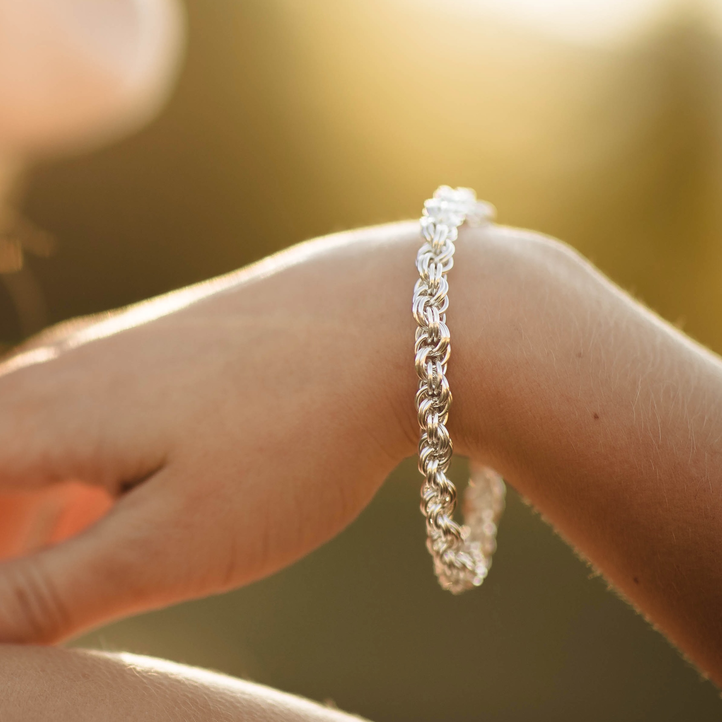 Argentium Silver Double Spiral Bracelet
