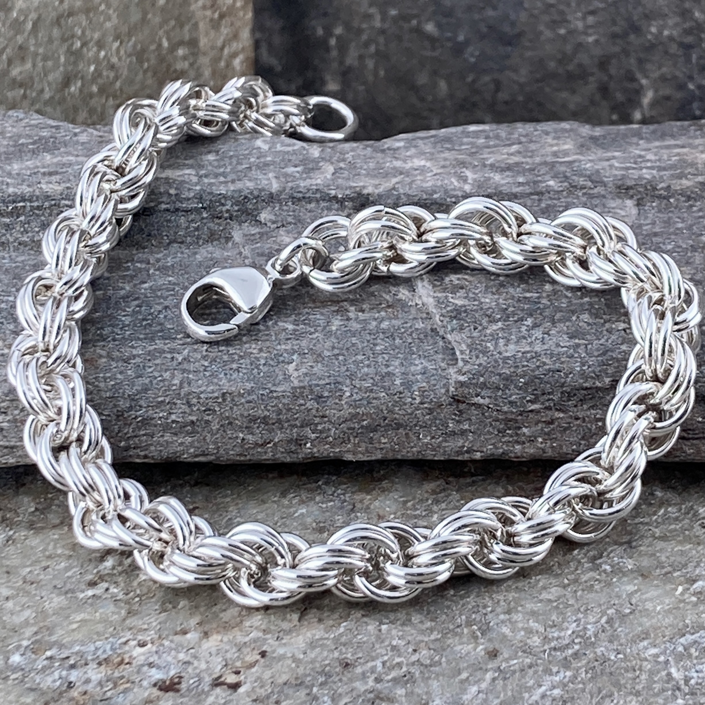 Argentium Silver Double Spiral Bracelet - Image 3