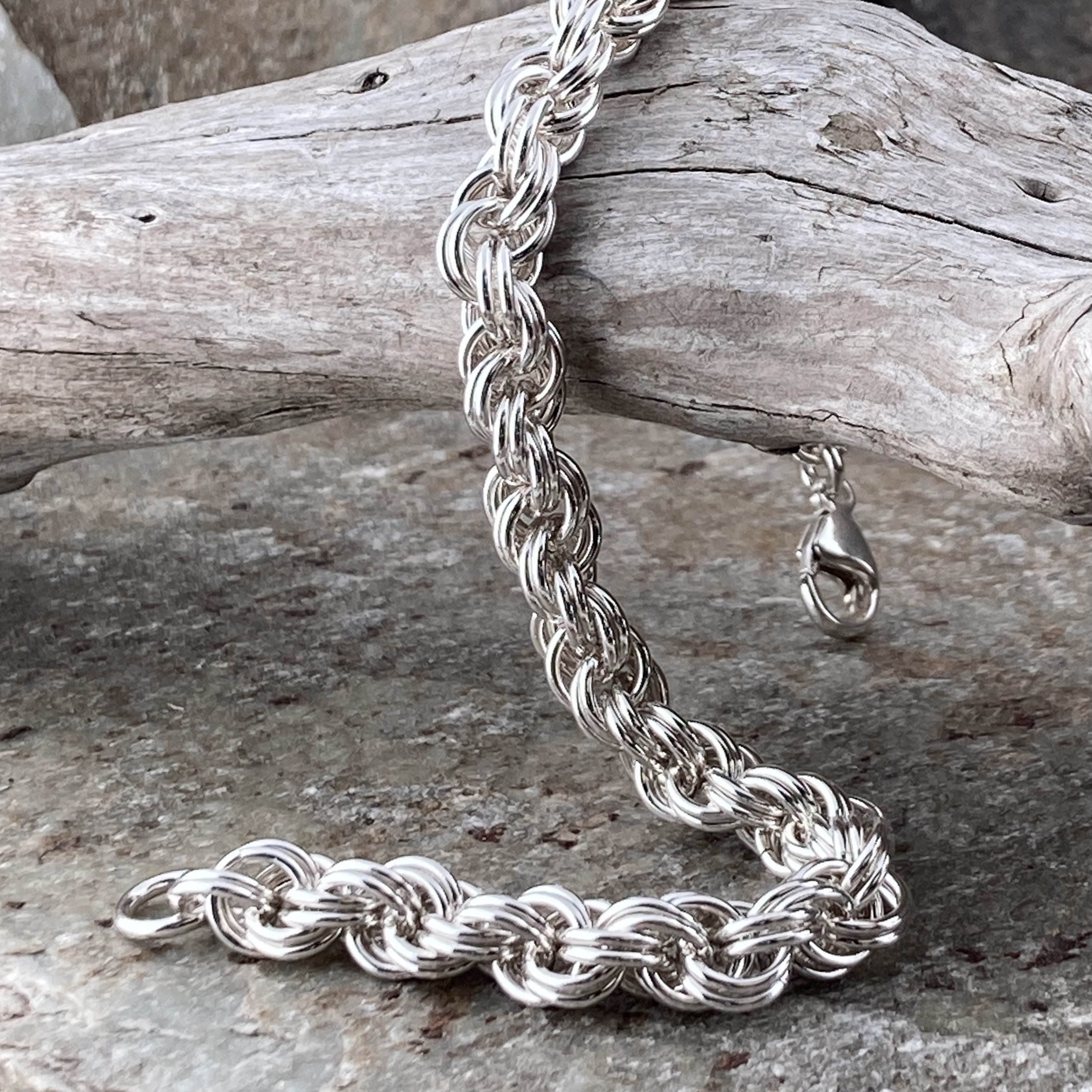 Argentium Silver Double Spiral Bracelet - Image 4
