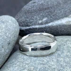 river ring - size 10.25 - Argentium silver