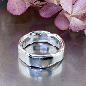 river ring - size 9.25 - Argentium silver
