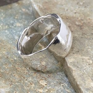 river ring - size 10.5 - Argentium silver