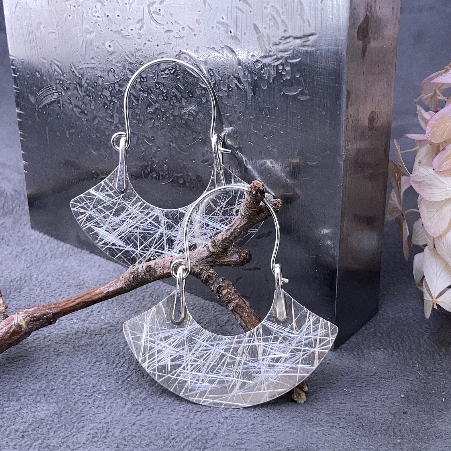 ulu earrings - Argentium silver