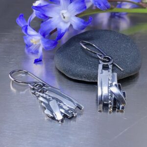 Bark Earrings – Antique – Argentium Silver