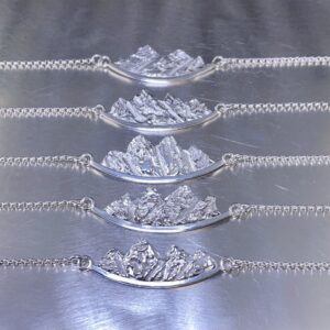 mountain landscape necklace - Argentium silver