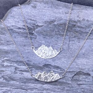 mountain landscape necklace - Argentium silver