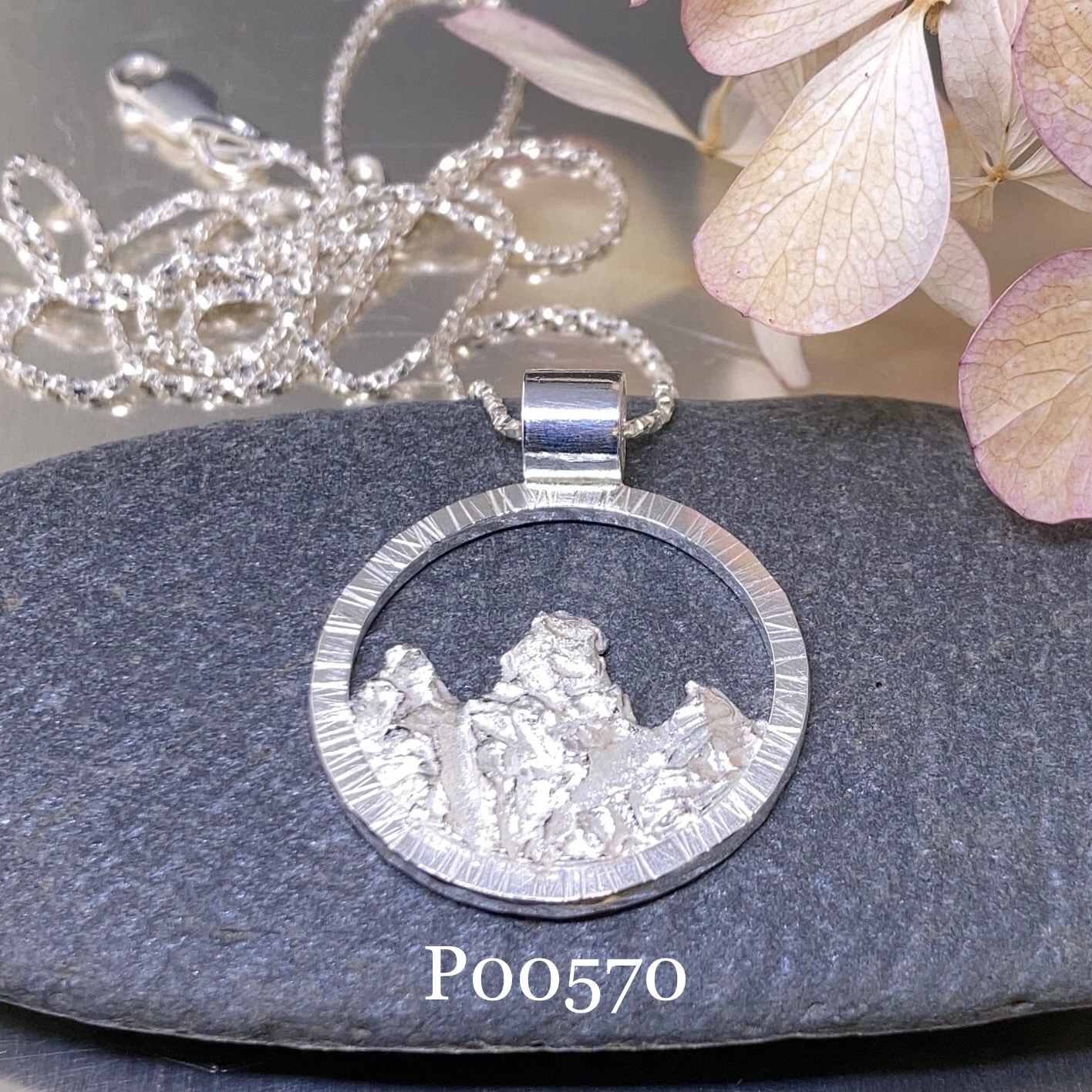 mountain pendants - Argentium silver - Image 8